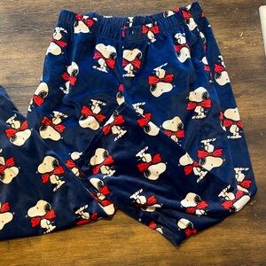 Peanuts Navy Snoopy Pajama Pants large
